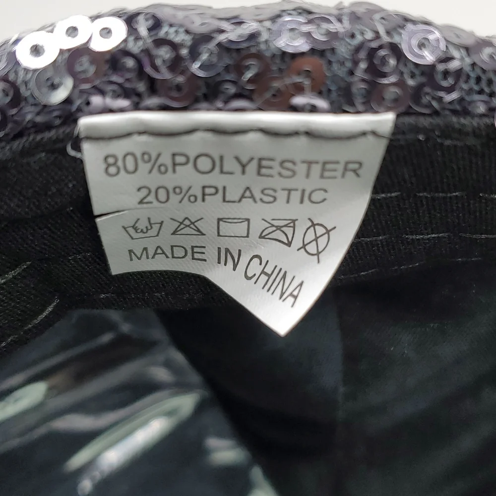 Gray Sequin Baseball Cap NIB